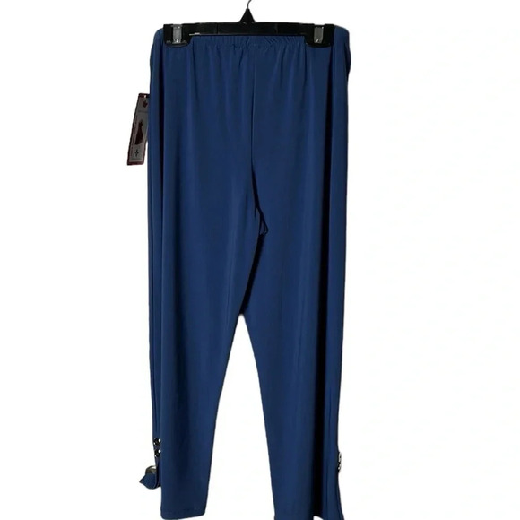 NWT 🇨🇦 blue cropped pullover pants ,size slits with button accents  . Vtg? - Picture 4 of 6